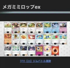 メガミミロップex ジムバトル優勝デッキのサムネイル