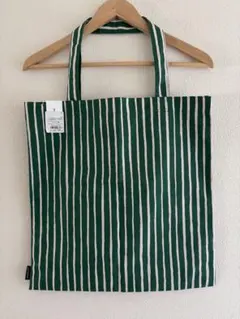 【未使用品】マリメッコ　ピッコロ　トートバッグ　グリーン×ピンク