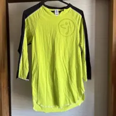 【希少】ZUMBA 七分袖 Tシャツ ネオンイエロー ブラック Sサイズのサムネイル