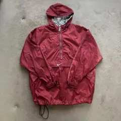 90s NIKE ナイキ アノラック ナイロンジャケット パーカー L レッド
