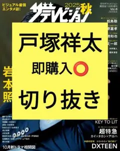 戸塚祥太 2025秋 ザテレビジョン 切り抜き vol.6 11月号 最新号