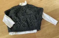 ZARA kidsグレー ケーブル編み ニット 12-18ヶ月