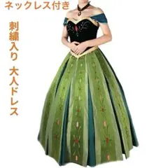 3点セット アナと雪の女王 アナの戴冠式ドレス 大人サイズのサムネイル