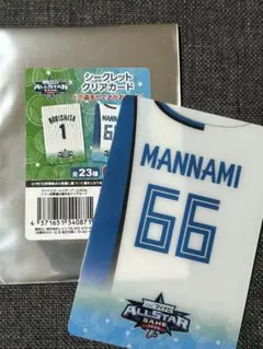 万波中正　クリアカード　北海道日本ハムファイターズのサムネイル