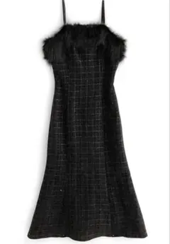 ラメツイードファーマーメイドワンピース