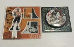ワンピース エース バースデイ缶バッジ アクリルクロスフィギュア