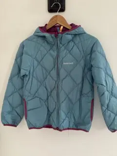 モンベル　mont-bell 中綿リバーシブルダウン140 水色×紫