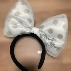 ディズニー　ミニー　水玉　 リボン　カチューシャ
