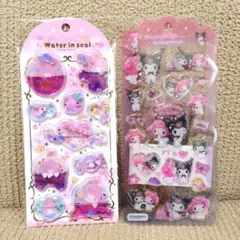 サンリオ　マイメロディクロミ　シール2種　ウォータードロップジュエリー