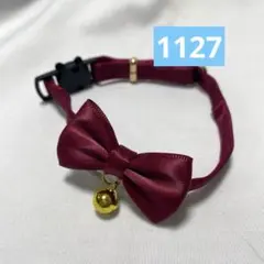 1127匿名配送　猫用　リボン首輪　鈴かチャーム付き　ハンドメイド