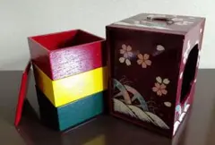 美品】遊山箱 桜御所車 - メルカリ