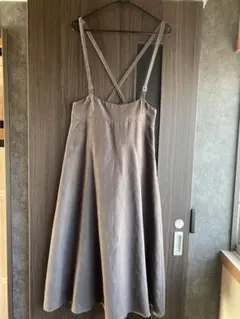 オールインワンスカート チャコールグレー