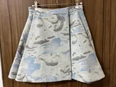 KENZO クラウド柄ウールミニ巻きスカート 36 雲柄 空柄のサムネイル