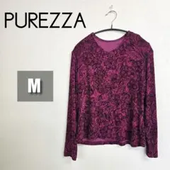【美品】PUREZZA 総柄カットソー ジアセテート レトロ ヴィンテージ M