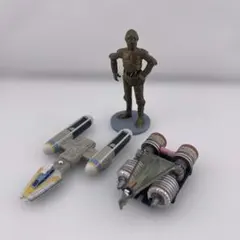 スターウォーズ ミニフィギュア＆ビークル 3点セット C-3PO 他