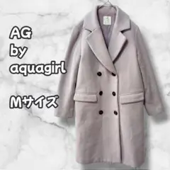 N0456　エージー バイ アクアガール　ダブルチェスターコート　薄いピンク　Ｍ