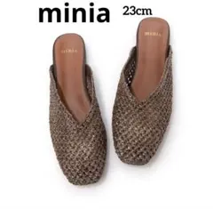 美品 minia スクエア メッシュ スリッパ サンダル　23cmのサムネイル