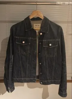 本人デザイン期ヘルムートラングレザー切り替えピーコートジャケット44 HELMUT LANG