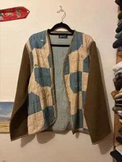 70s ヴィンテージ 襤褸 パッチワークジャケット カーディガン　古着　リメイク