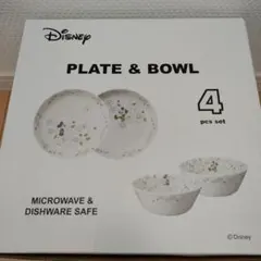 新品未使用　ディズニー プレート&ボウル 4枚セット