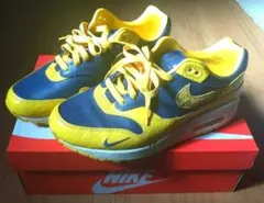 [27.5cm] NIKE AIRMAX1 プレミアム イエロー/ネイビー