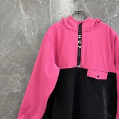 HUF ピンク黒 ナイロンフリースジャケット　Mサイズ　ストリート　スケーターのサムネイル