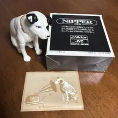 ビクター犬　Victor ニッパー犬　陶器製　犬の置物 箱付　レトロのサムネイル