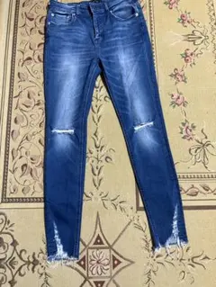 JEANBIS ダメージスキニーデニム