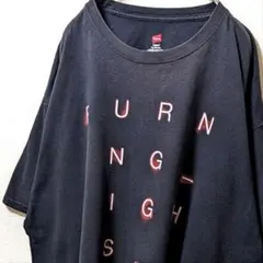 ヘインズ クリストムリンバーニングライツデカロゴ Tシャツブラック黒XL古着のサムネイル