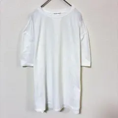 ヘルシーカレン　無地Tシャツ　レディースM表記　白　ゆったり　ボックスシルエット