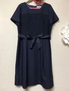 アリスバーリー　定番ワンピース　L11号　紺　新品定価27,000+税フォーマル