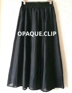 OPAQUE.CLIP オペークドットクリップ☆ブラック フレアスカート 38