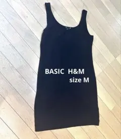 H&M BASIC キャミワンピース ブラック Mサイズのサムネイル