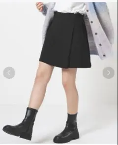 ハニーズ ラップ風ミニスカート ブラック