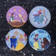 ディズニー刺繍缶バッジ　4個セット