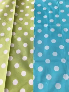 生地　ドット柄　水玉　カットクロス　ハギレ　綿生地　1m マスクキット　2点