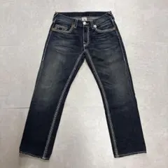 TRUE RELIGION BOBBY 33 デニムパンツ 白ステッチ 古着のサムネイル