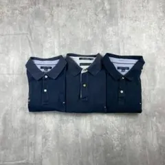 TOMMY HILFIGER ポロシャツ 3枚セット XXL 紺系 ビッグサイズ