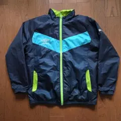 umbro ジップアップジャケット ネイビー/ライトグリーン