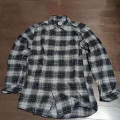 UNIQLO チェック柄ネルシャツ Sサイズ グレー系