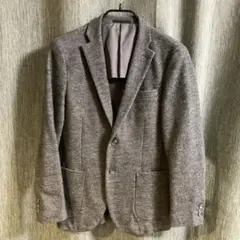 UNIQLO ウール混 テーラードジャケット S グレー 2ボタン