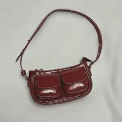 00s archive shoulder bag y2k wine red