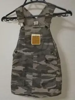 110cm迷彩オーバーオール ワンピース スカート