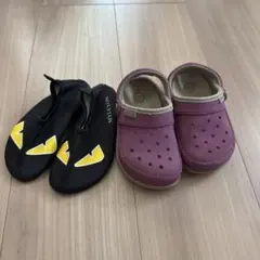 キッズサンダル　マリン　2足セット Crocs他　まとめ売り　送料込みのサムネイル