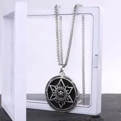 星　丸い ★人気★ネックレス　シルバー　男女兼用　アクセサリー　ストリート