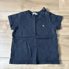 80 ミキハウス DOUBLE.B 黒色 Tシャツ 80