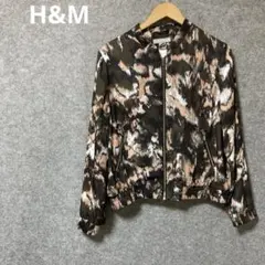 H&M 総柄 ジップアップ ブルゾン ジャケットのサムネイル