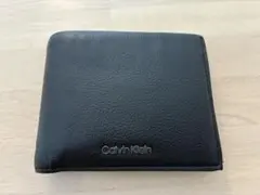 Calvin Klein ブラックレザー 二つ折り財布