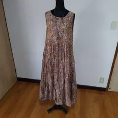 【ニコアンド】花柄ノースリーブワンピース 　フリーサイズ値下げ6/20のサムネイル