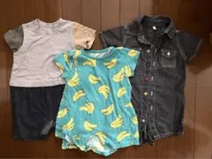 夏物　ロンパース 3枚セット　80cm